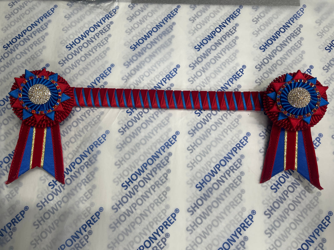 14.5” Red, Blue & Gold Browband