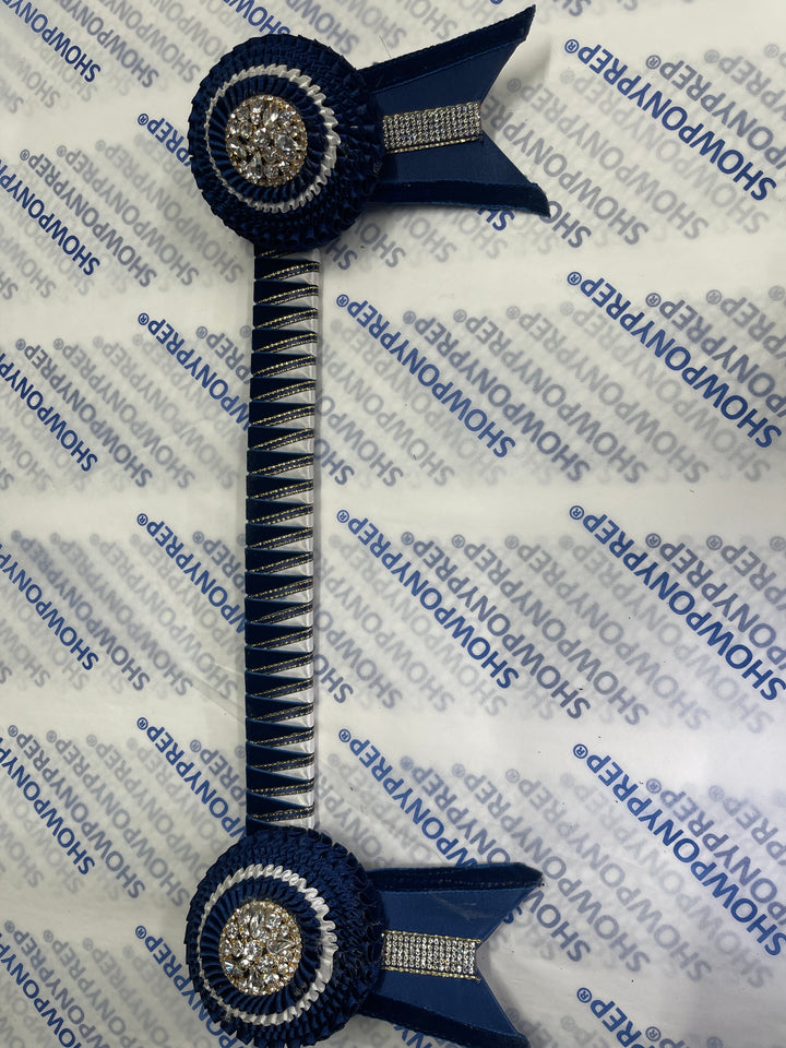 14.5” Navy & White Browband
