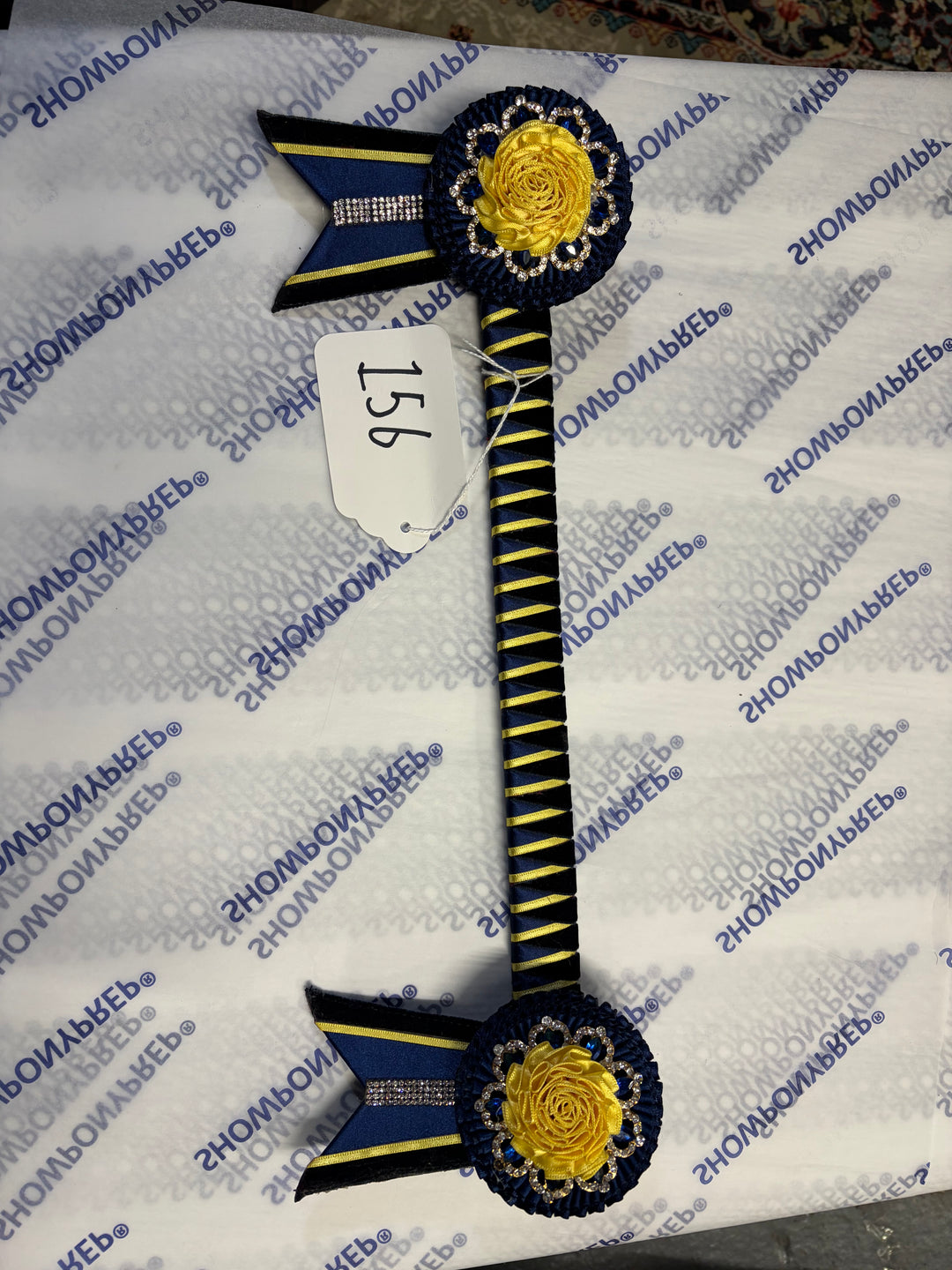 Lot 156 - navy and yellow with stunning sides - cob size 15"