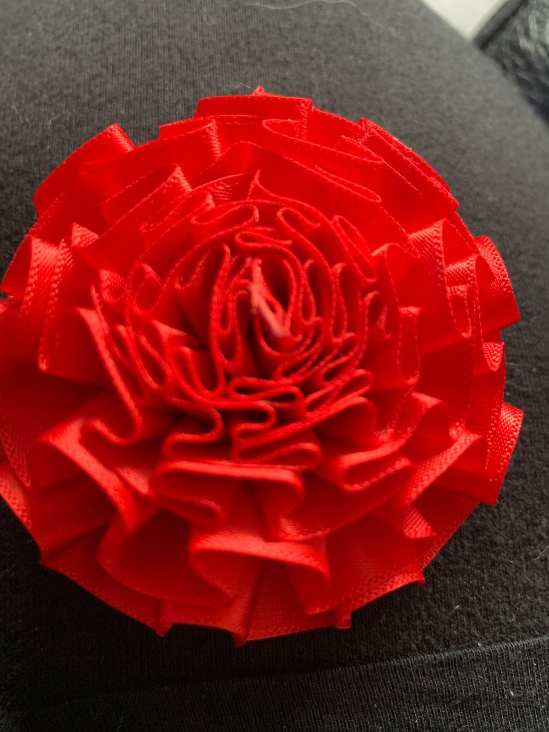 Ruffle Carnation Lapel Pin