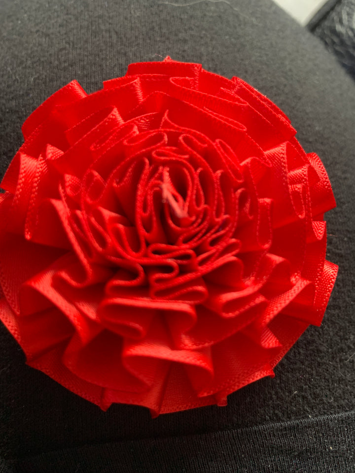 Ruffle Carnation Lapel Pin