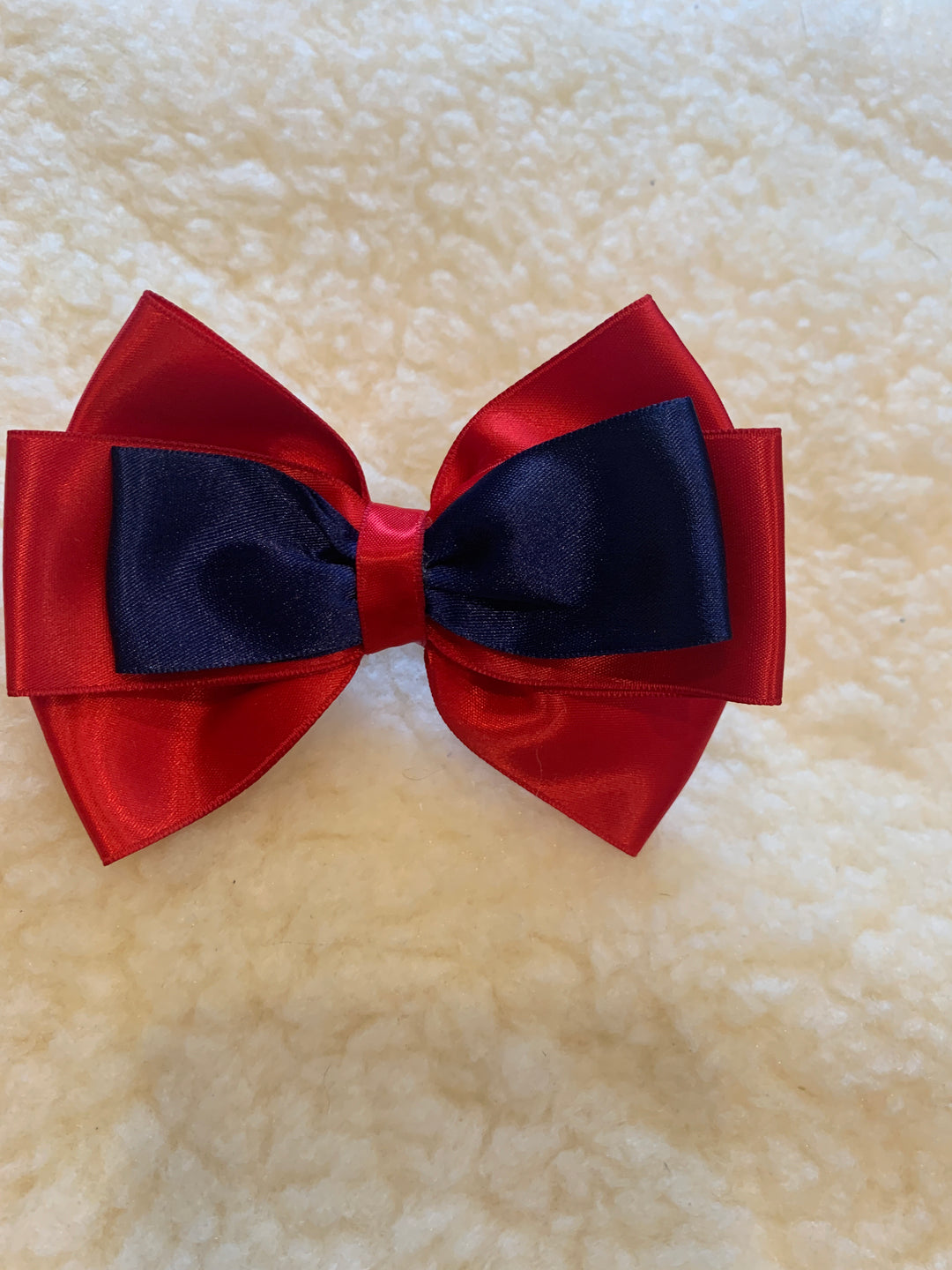 Red & Navy bows - 4” no tails